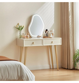 Coiffeuse minimalist 2 tiroirs avec miroir