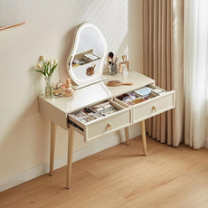 Coiffeuse minimalist 2 tiroirs avec miroir