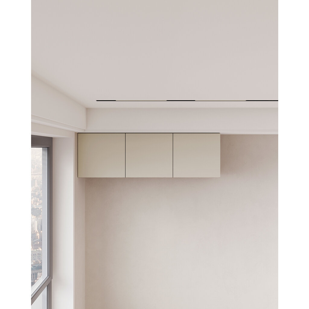 Caisson 3 portes 120x35x40 cm Marron gris