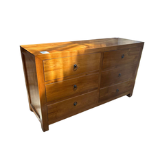Commode 6 Tiroirs 120X40X80 cm