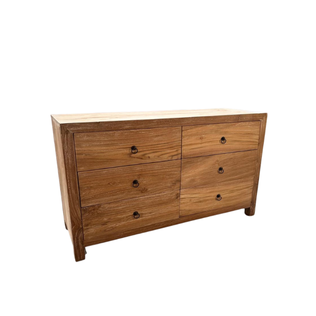 Commode 6 Tiroirs 120X40X80 cm