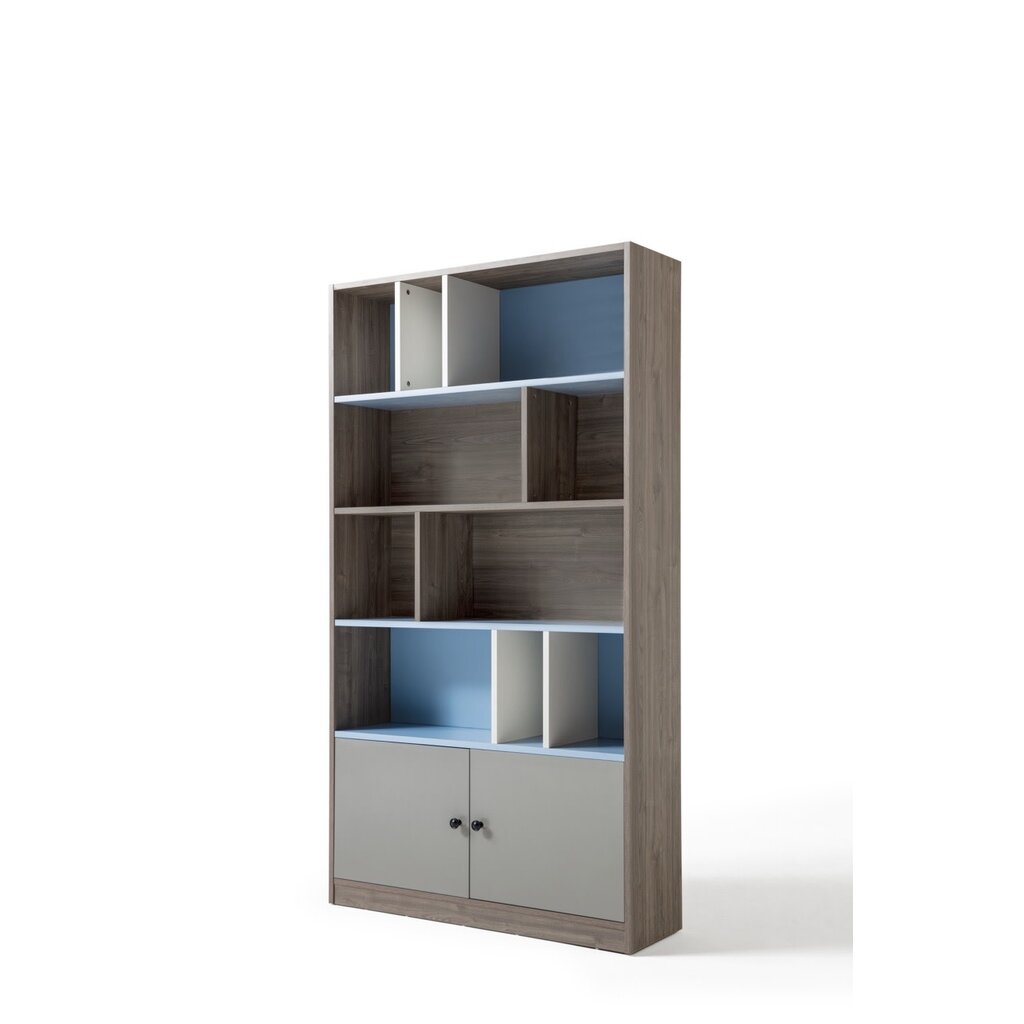 Bibliothèque 2 portes fond coloré