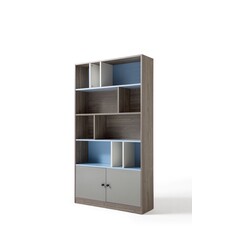 Bibliothèque 2 portes fond coloré