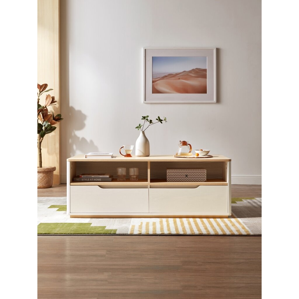 Table basse 2 tiroirs 115 cm