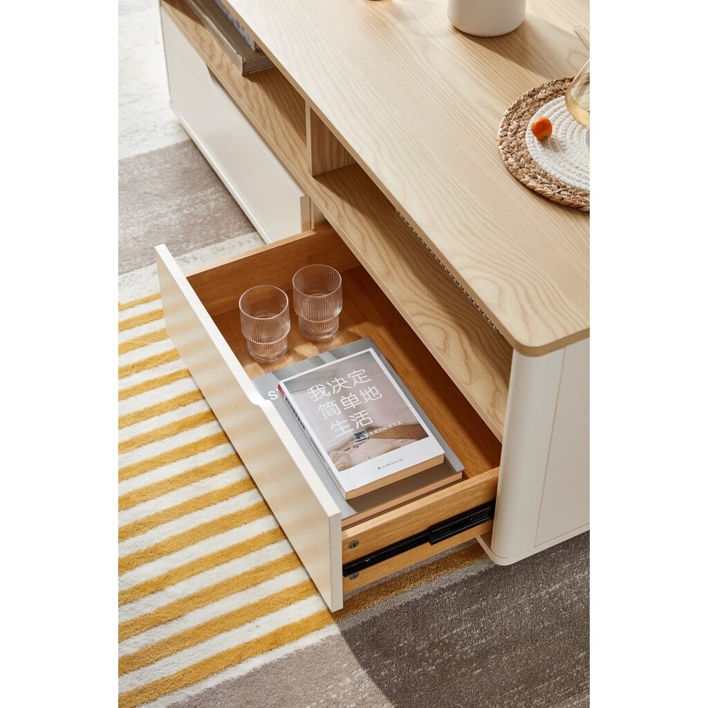 Table basse 2 tiroirs 115 cm