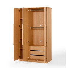 Armoire penderie 3 portes 120 cm - Bois