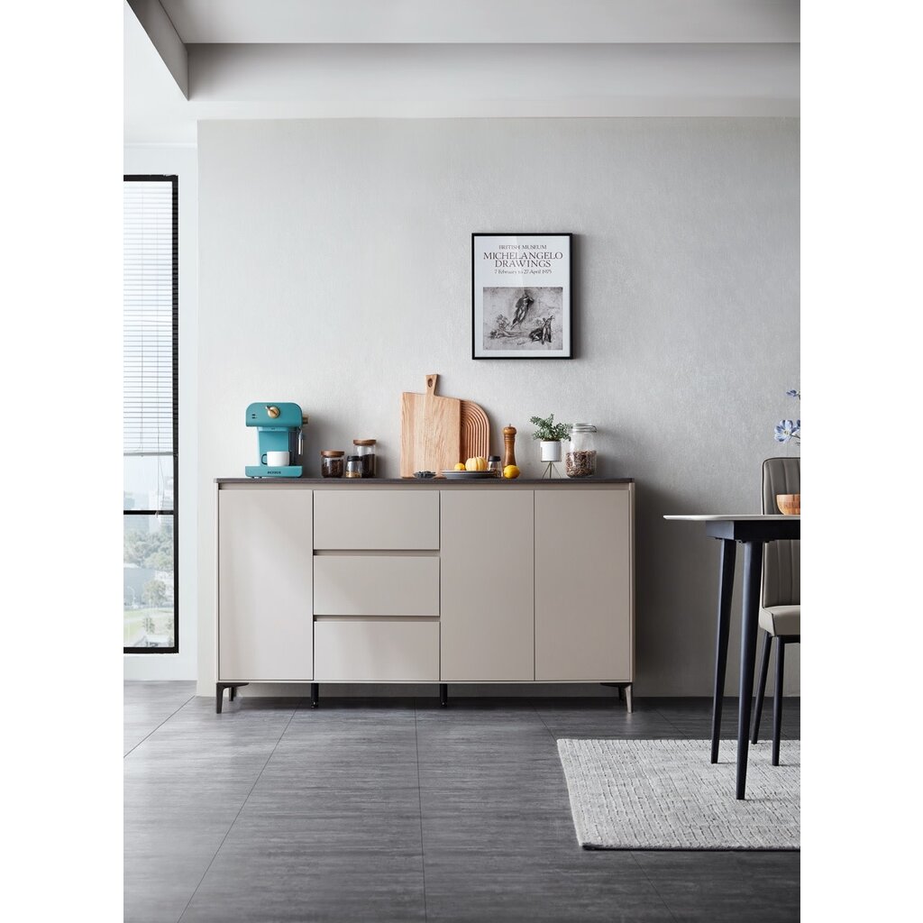 Buffet 3 portes et 3 tiroirs - Gris