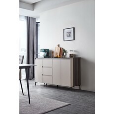 Buffet 3 portes et 3 tiroirs - Gris