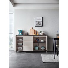 Buffet 3 portes et 3 tiroirs - Gris