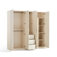 Copenhague Armoire penderie 5 portes 200 cm