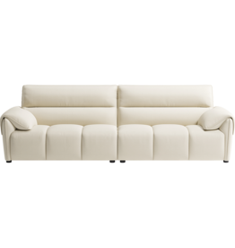 Sofa 4 places 280 cm avec tissu imperméable anti-griffes de chat Crème