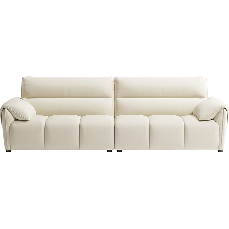 Sofa 4 places 280 cm avec tissu imperméable anti-griffes de chat Crème