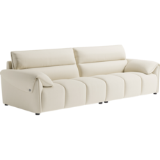 Sofa 4 places 280 cm avec tissu imperméable anti-griffes de chat Crème