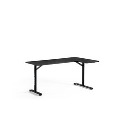 Bureau gamer L droite 160 cm Noir
