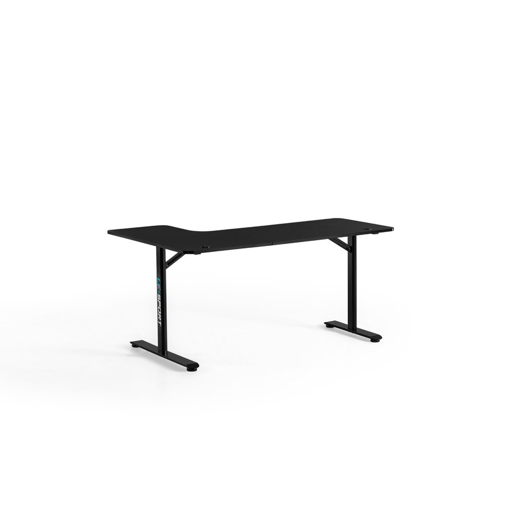 Bureau gamer L droite 160 cm Noir