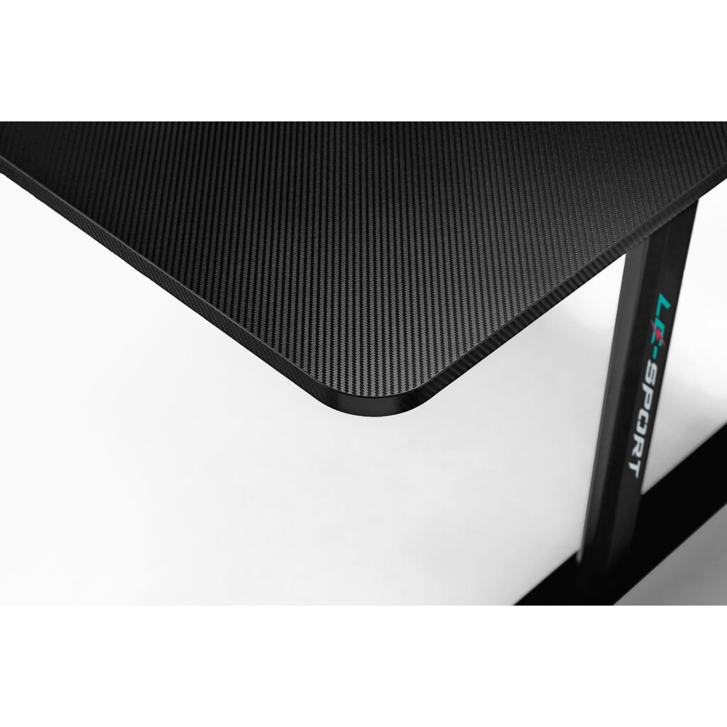 Bureau gamer L droite 160 cm Noir