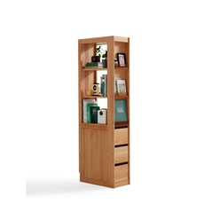 Bibliothèque 3 tiroirs en Chêne rouge massif