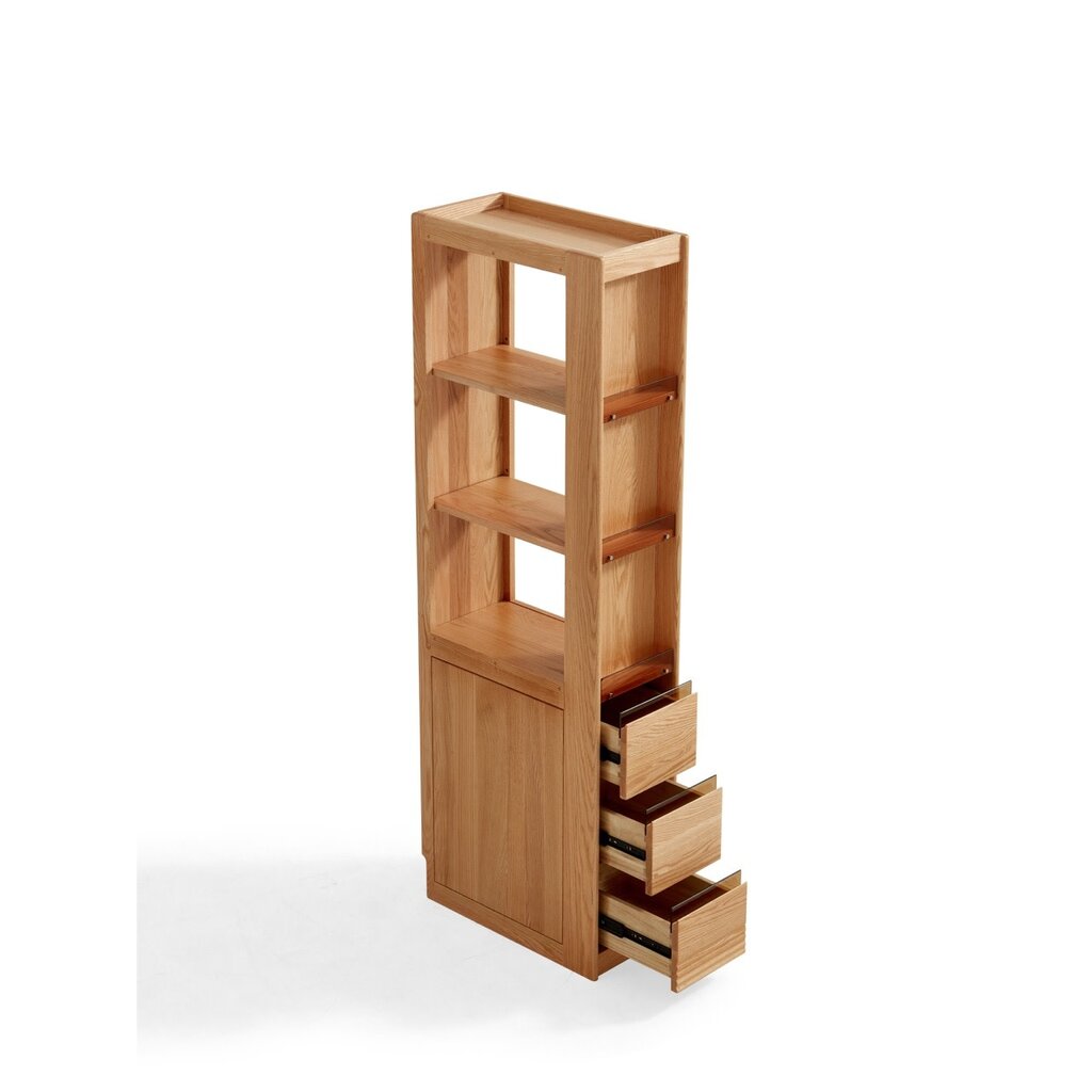 Bibliothèque 3 tiroirs en Chêne rouge massif