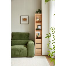 Bibliothèque 3 tiroirs en Chêne rouge massif