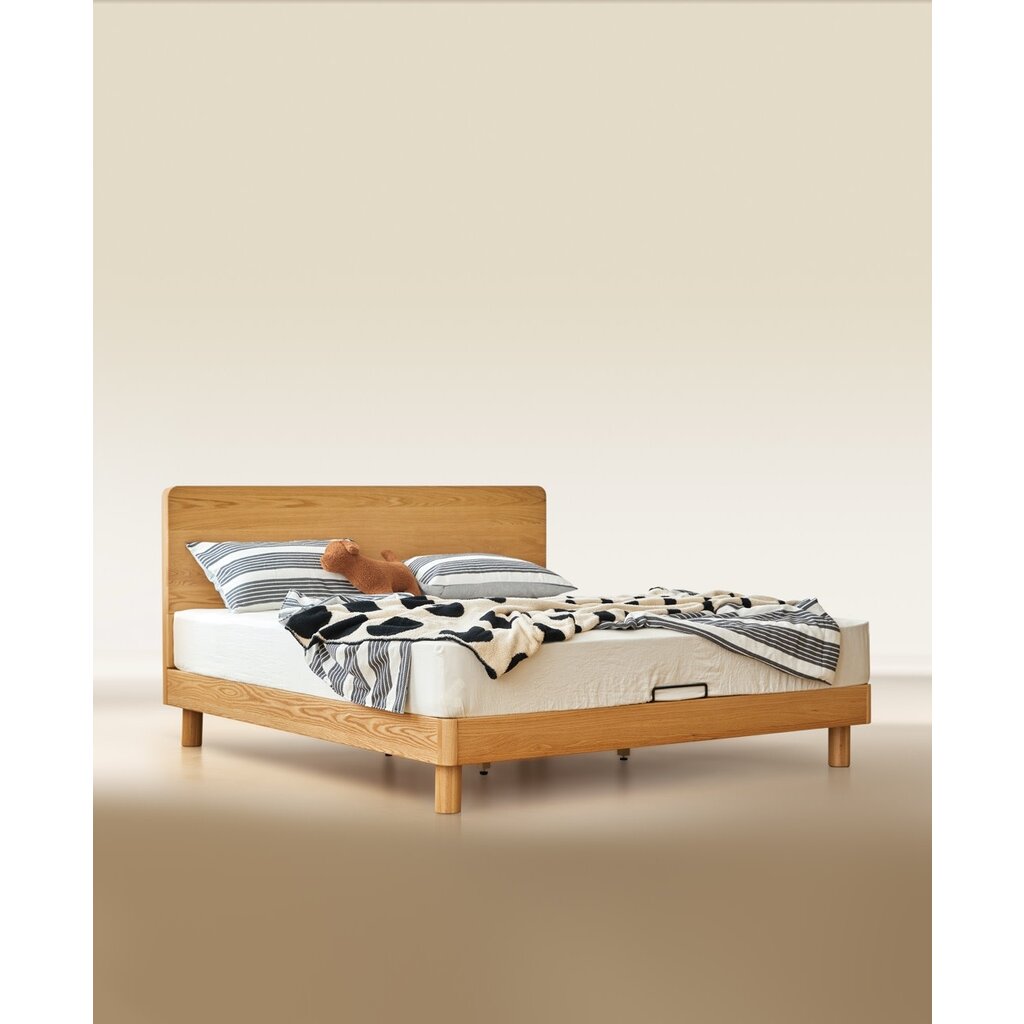 Lit avec tête de lit 180x200 cm en Chêne massif