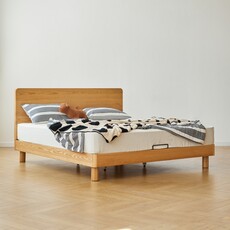 Lit avec tête de lit 180x200 cm en Chêne massif