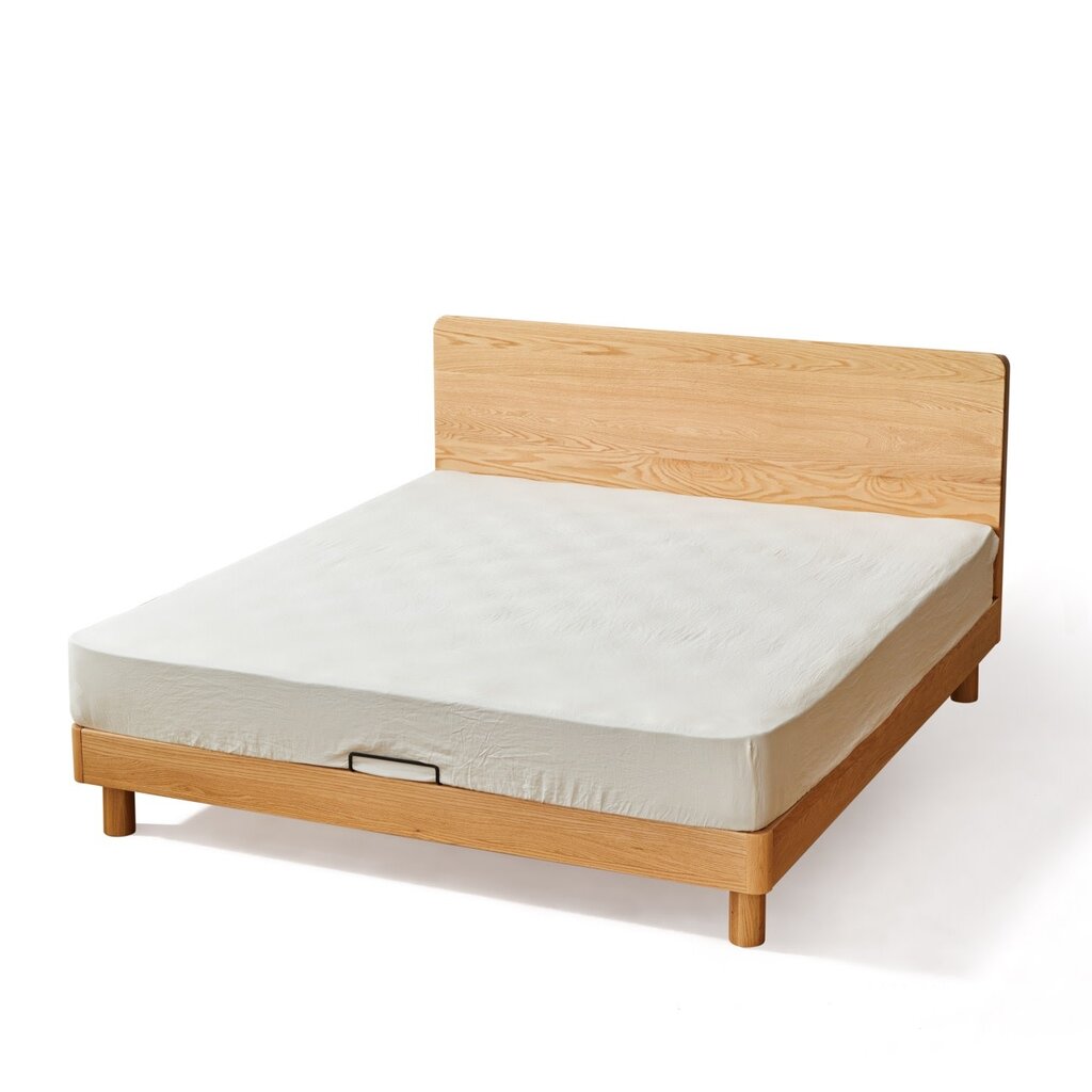 Lit avec tête de lit 180x200 cm en Chêne massif