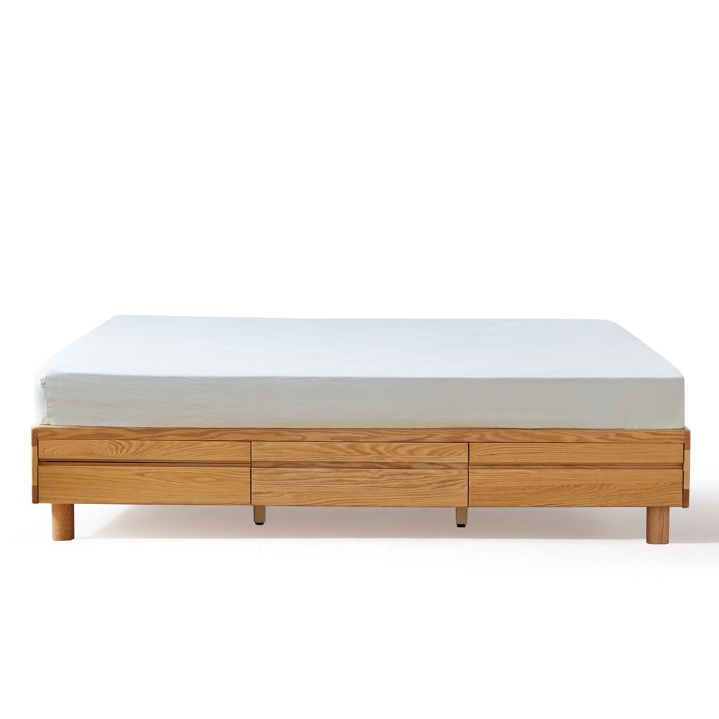 Lit avec tiroirs 180x200 cm en Chêne massif