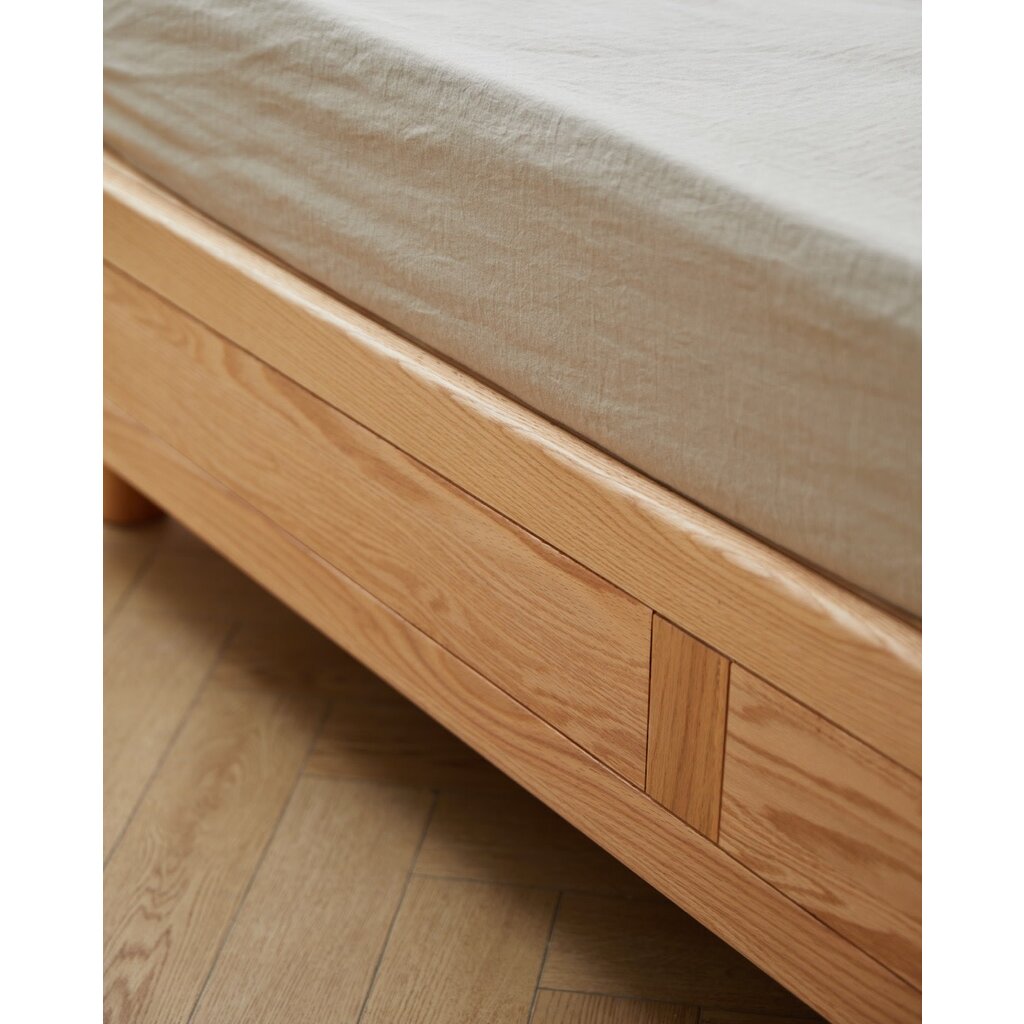 Lit avec tiroirs 180x200 cm en Chêne massif