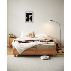 Lit avec tiroirs 180x200 cm en Chêne massif