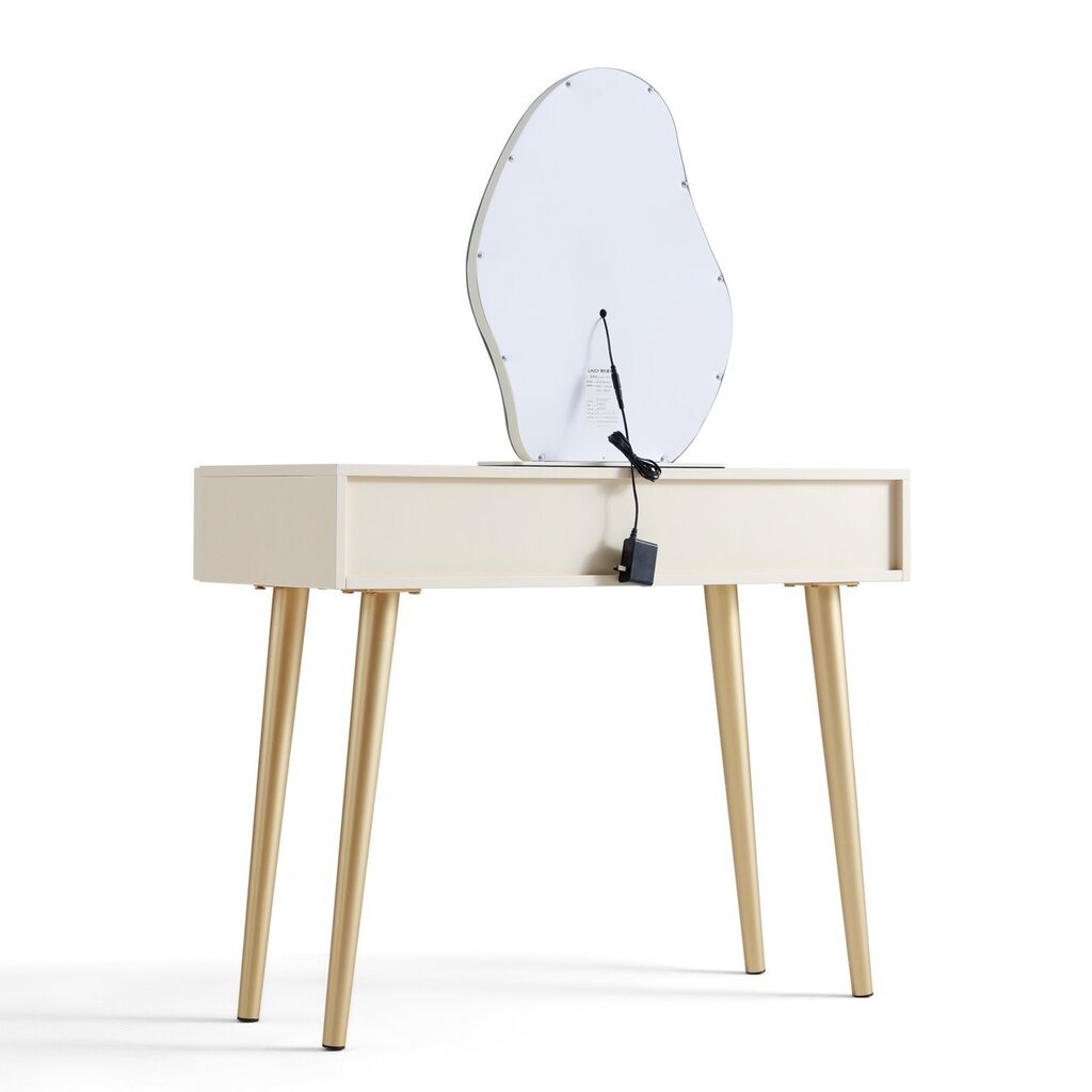 Coiffeuse minimalist 2 tiroirs avec miroir