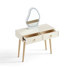 Coiffeuse minimalist 2 tiroirs avec miroir