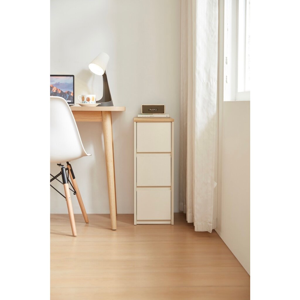 Table de chevet / commode 3 tiroirs H67 cm