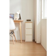 Table de chevet / commode 3 tiroirs H67 cm