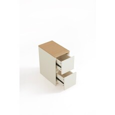 Table de chevet / commode 2 tiroirs H48.5 cm