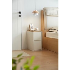 Table de chevet / commode 2 tiroirs H48.5 cm