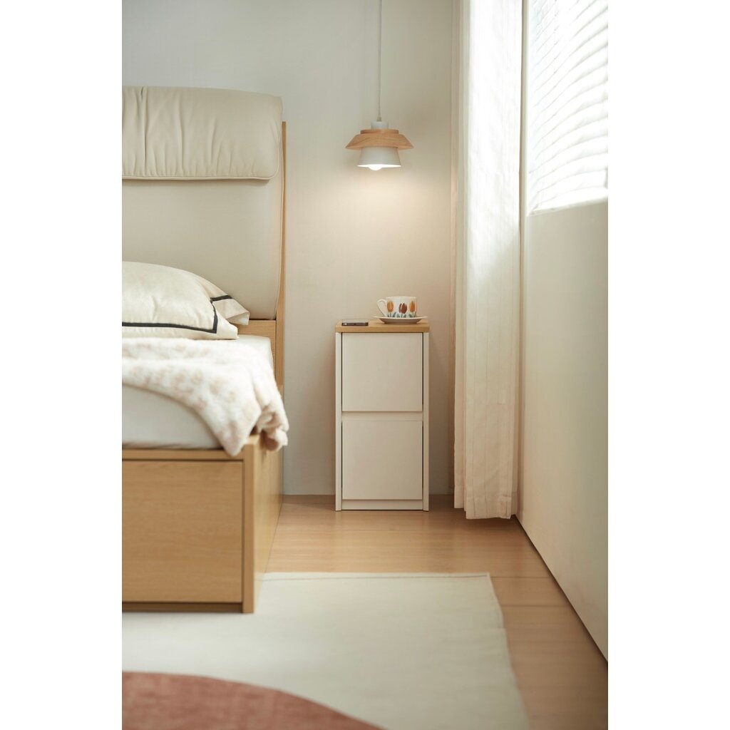 Table de chevet / commode 2 tiroirs H48.5 cm