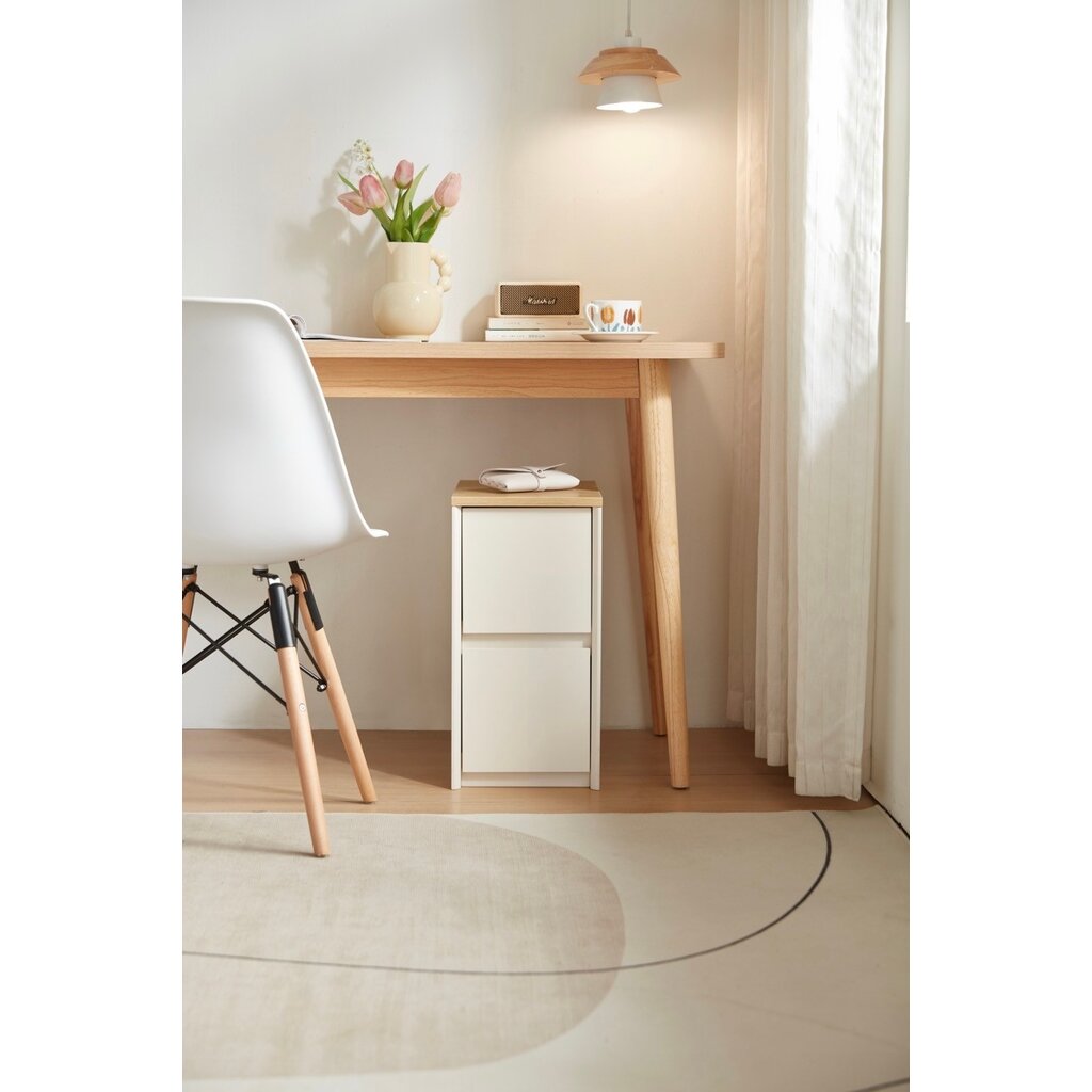 Table de chevet / commode 2 tiroirs H48.5 cm