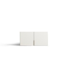 Caisson 2 portes 80 cm Gris blanc