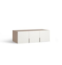 Caisson 3 portes 120 cm Gris blanc
