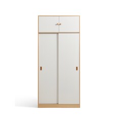 Armoire penderie 100 cm Bois blanc