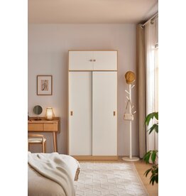 Armoire penderie 100 cm Bois blanc