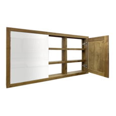 Étagère suspendu avec miroirs 130x14x70 Cm Brut