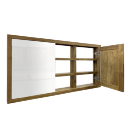 Étagère suspendu avec miroirs 130x14x70 Cm Brut