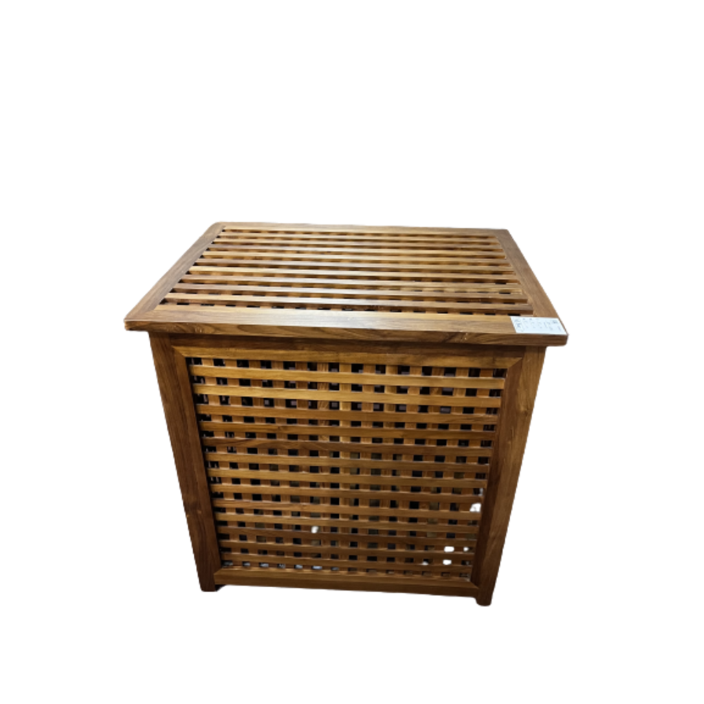 Moyenne Panière en teck Caillebotis 52X38X55 Cm