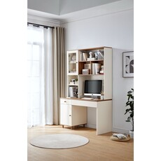 Bureau 120 cm avec rangements - Noisette