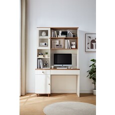 Bureau 120 cm avec rangements - Noisette
