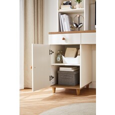 Bureau 120 cm avec rangements - Noisette