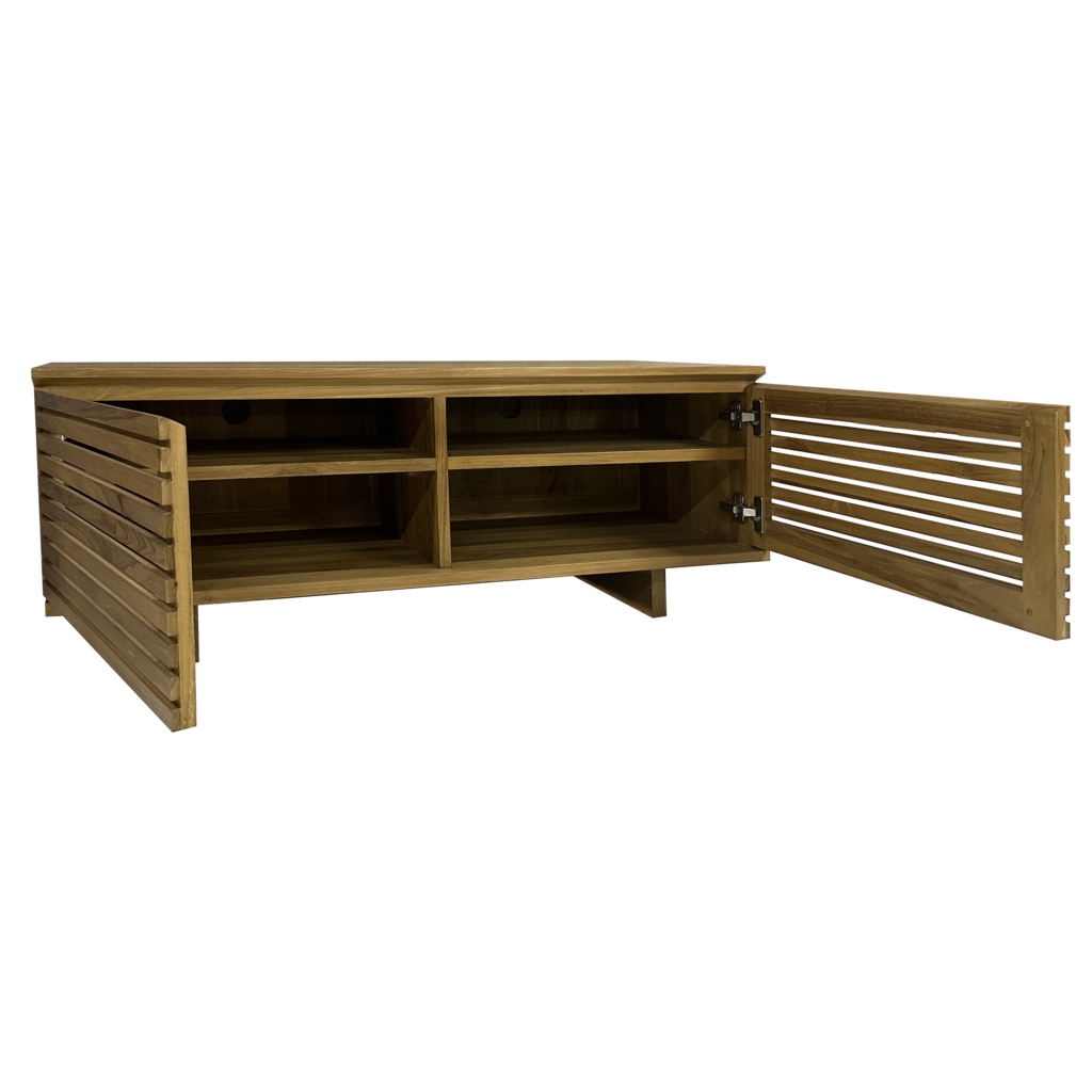 Surya meuble TV 2 portes 120x45x45 cm