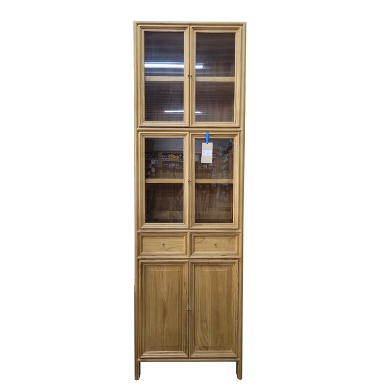 Vaisselier 6 portes 2 tiroirs en Mindi