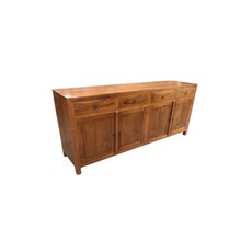 Buffet en Teck 4 portes 4 tiroirs avec pieds 200x50x100 cm